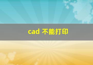 cad 不能打印